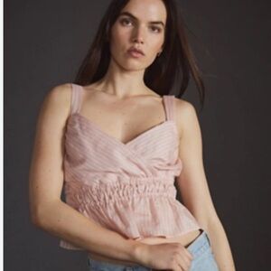 Maeve Anthropologie peplum Ruffle Top